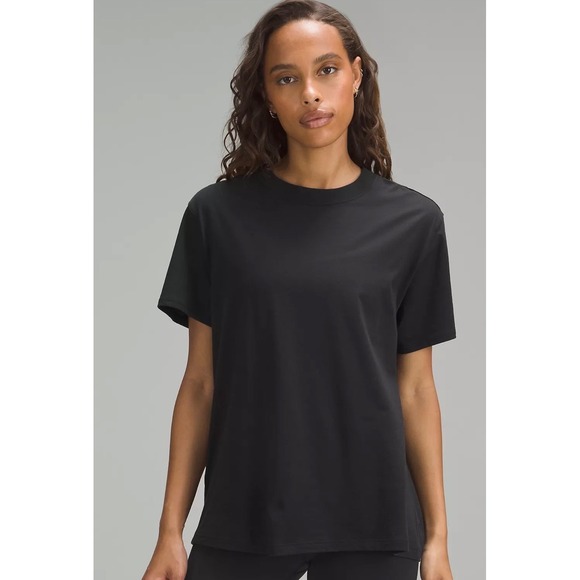 lululemon athletica Tops - Lululemon All Yours Tee Black Short Sleeve Relaxed Fit Women's